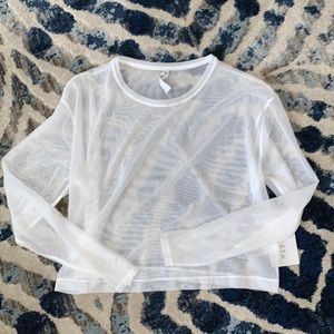 Athleta sheer crop top